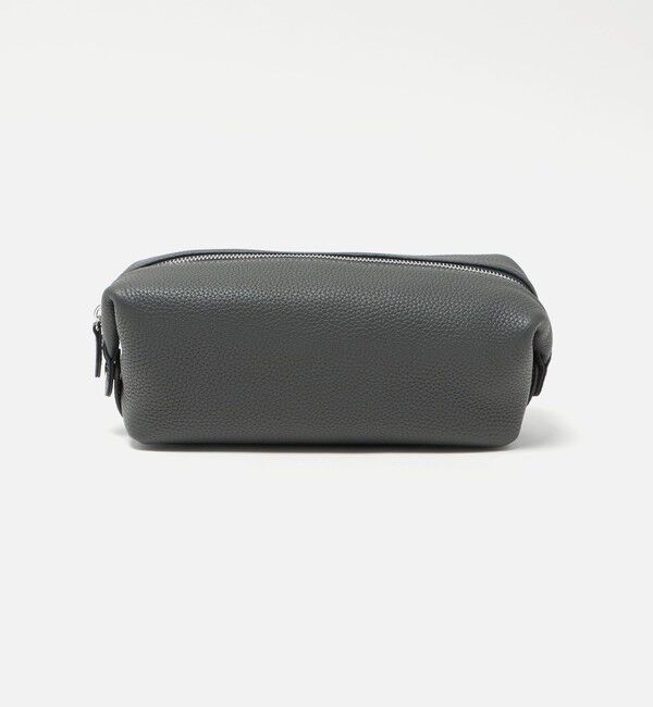 UNITED ARROWS「レザー スクエアクラッチバッグ（ポーチ）」|クラッチバッグ|NAVY