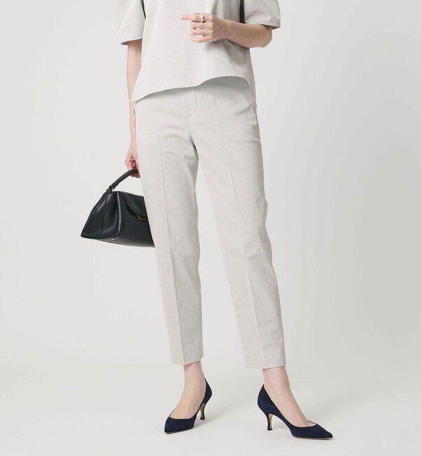 UNITED ARROWS「RIRANCHA ツイル スリムパンツ ‐ウォッシャブル‐」|スラックス|LT.GRAY