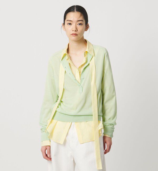 AEWEN MATOPH「＜AEWEN MATOPH＞シアーヘンリーネックニット ‐ ウォッシャブル ‐」|ニット・セーター|