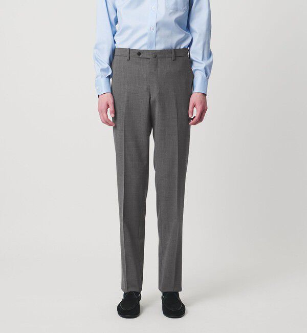 UNITED ARROWS「トロピカル ノープリーツ スラックス COMFORT EASY‐MODEL 2WAYストレッチ 撥水」|スラックス|