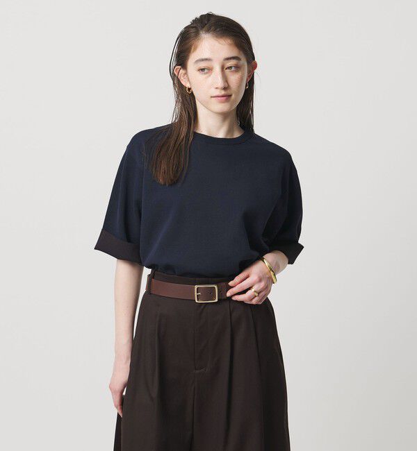 UNITED ARROWS「ニット Tシャツ ‐ウォッシャブル‐」|ニット・セーター|NAVY