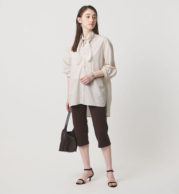 UNITED ARROWS「リボン ボウタイ チュニック シャツ」|シャツ・ブラウス|