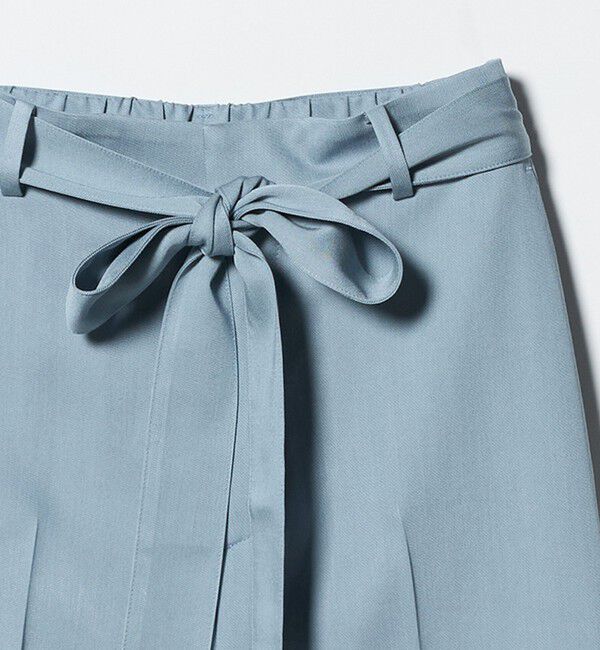 UNITED ARROWS「スラブ リボン テーパードパンツ」|スラックス|