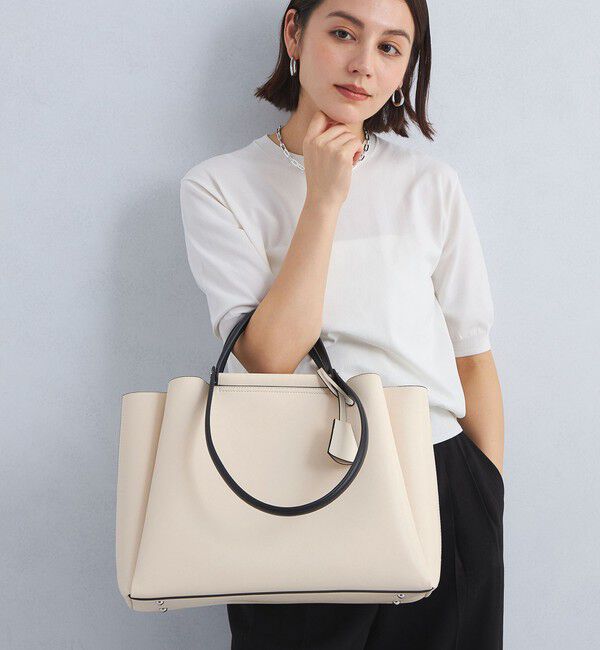 UNITED ARROWS green label relaxing「【WEB限定】NEW ダブルハンドルトートバッグ / A4 / 通勤 / PCバッグ付き」|ショルダー・メッセンジャー|OFF WHITE