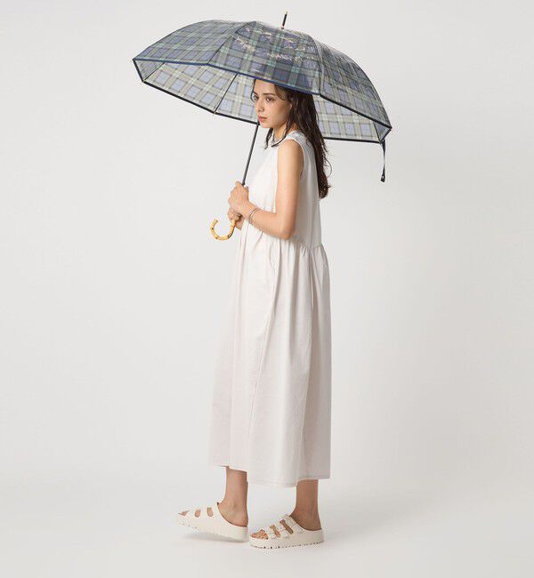 UNITED ARROWS green label relaxing「チェック ビニール アンブレラ / 雨傘 / レイン」|傘|