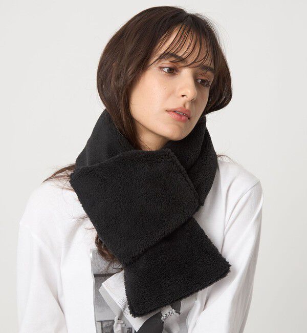 UNITED ARROWS green label relaxing「【別注】＜TAION＞ダウンボア マフラー」|ストール|BLACK