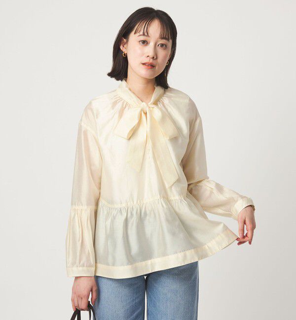 UNITED ARROWS green label relaxing「【別注】＜dahl'ia＞シアー ボウタイ ブラウス」|シャツ・ブラウス|