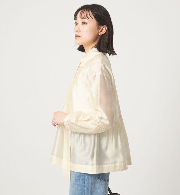 UNITED ARROWS green label relaxing「【別注】＜dahl'ia＞シアー ボウタイ ブラウス」|シャツ・ブラウス|