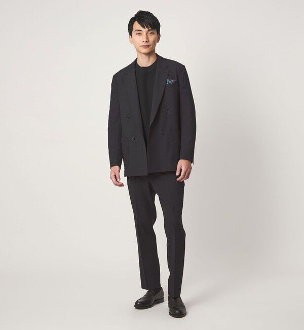 UNITED ARROWS green label relaxing「A+ ポリエステル シャークスキン スタンダード イージー セットアップ パンツ スラックス -ウォッシャブル」|スラックス|