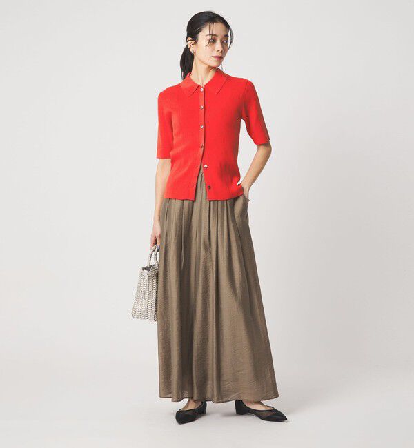 UNITED ARROWS green label relaxing「HIYOKE エリツキ リブ ニット マシンウォッシャブル UVカット 遮熱」|ニット・セーター|