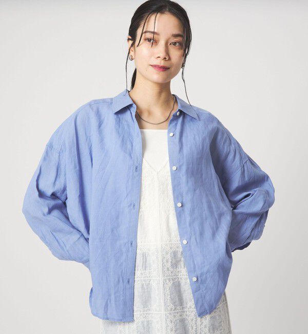 UNITED ARROWS green label relaxing「【結論シリーズ】リネンバランスシャツ［size SHORTあり］」|シャツ・ブラウス|