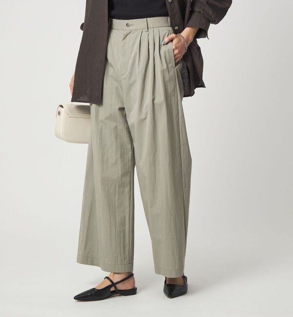 UNITED ARROWS green label relaxing「［size SHORTあり］グロッシー ワイド パンツ」|その他|