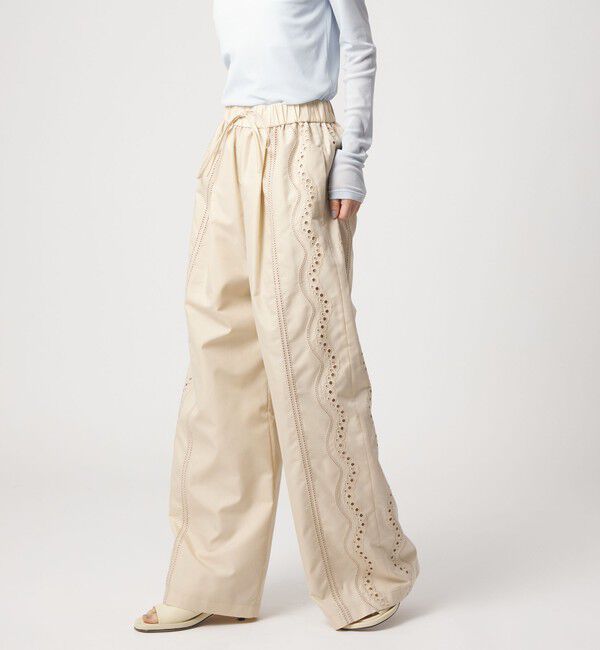 EMMEL REFINES「＜EMMEL REFINES＞EM カットワーク シシュウ パンツ」|チノ|