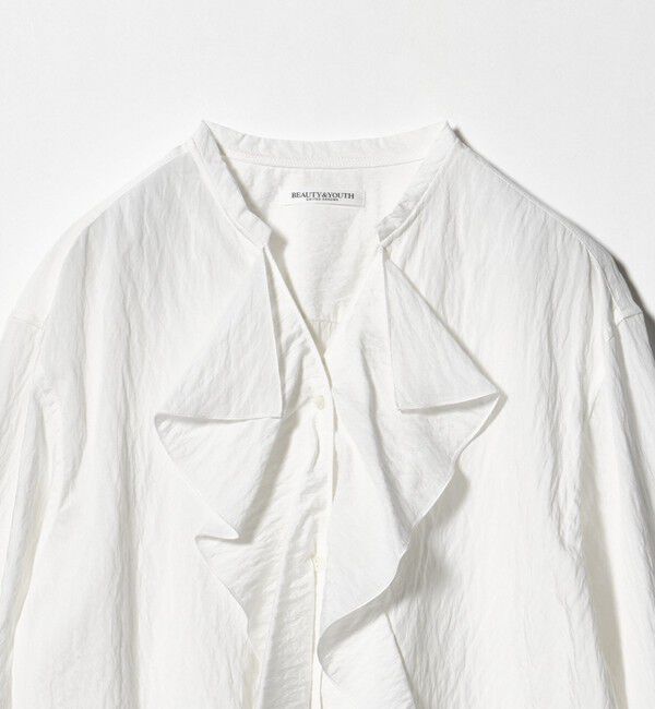 BEAUTY&YOUTH UNITED ARROWS「ラッフル スキッパーブラウス ウォッシャブル」|シャツ・ブラウス|