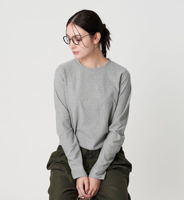 BEAUTY&YOUTH UNITED ARROWS「コットンポリエステル ラメロングスリーブカットソー」|Tシャツ・カットソー|MD.GRAY