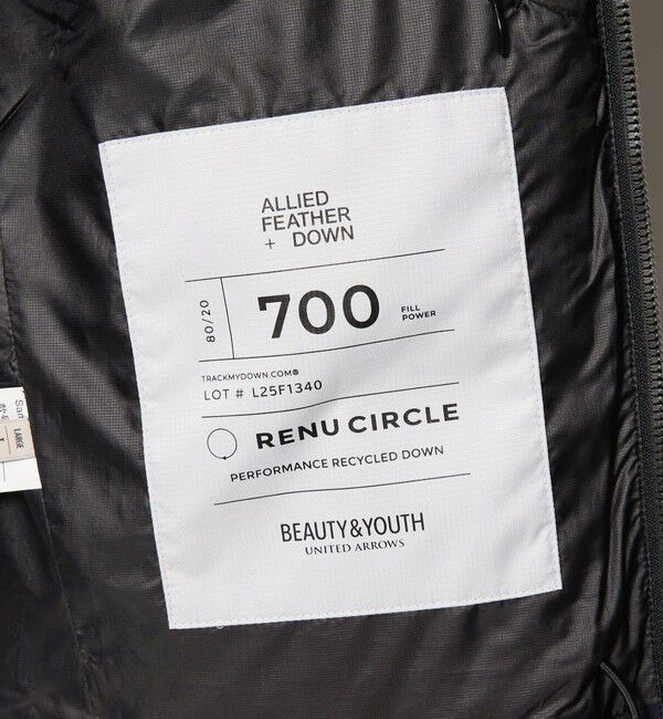 BEAUTY&YOUTH UNITED ARROWS「小松マテーレ シャンブレー フード ダウンジャケット 700FP 撥水機能」|ダウン|