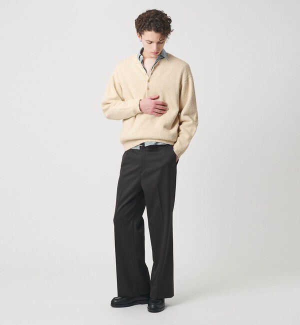 BEAUTY&YOUTH UNITED ARROWS「リラックス 4ボタン ヘンリーネック ニット」|ニット・セーター|