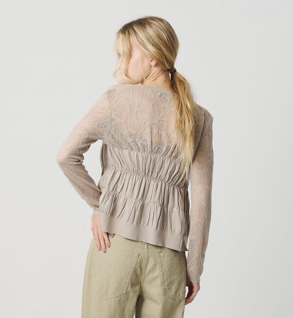 ATTISESSION「＜ATTISESSION＞レース ジャガード カーディガン」|カーディガン|