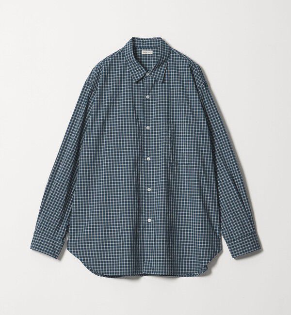 STEVEN ALAN「＜Steven Alan＞ ヘイズ チェック レギュラーカラー シャツ LOOSE」|シャツ・ブラウス|NAVY