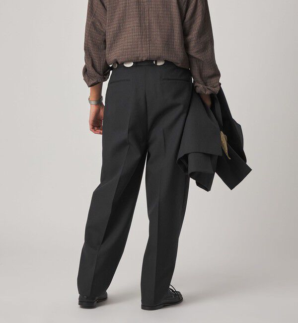 STEVEN ALAN「＜Steven Alan＞ ウール オックスフォード イン ツープリーツ ドレス トラウザーズ」|スラックス|