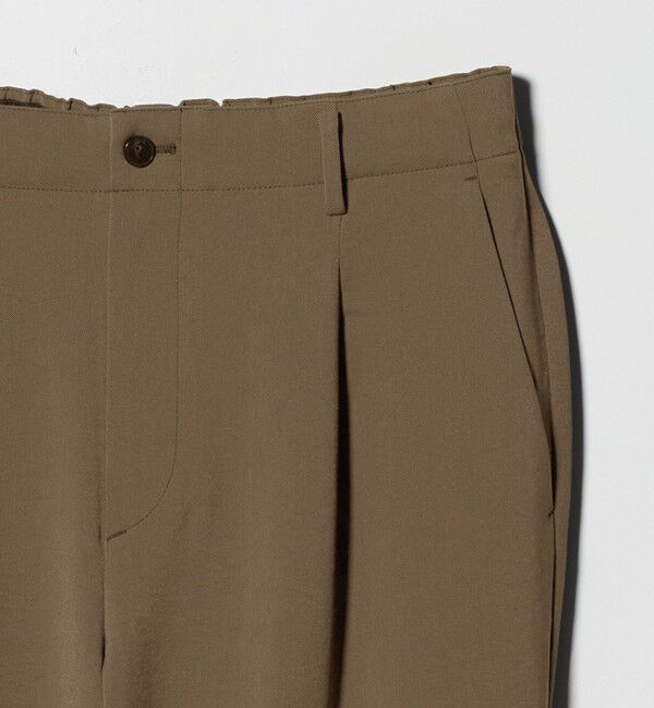 BEAUTY&YOUTH UNITED ARROWS「トリクシオン/TRIXION シャンブレー 1P テーパード スラックス NO.5 セットアップ対応 ウォッシャブル」|チノ|