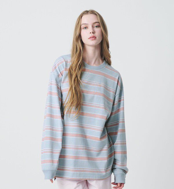 California General Store「＜CGS.＞オーガニック コットン ロングスリーブ ボーダー Tシャツ」|Tシャツ・カットソー|TURQUOISE