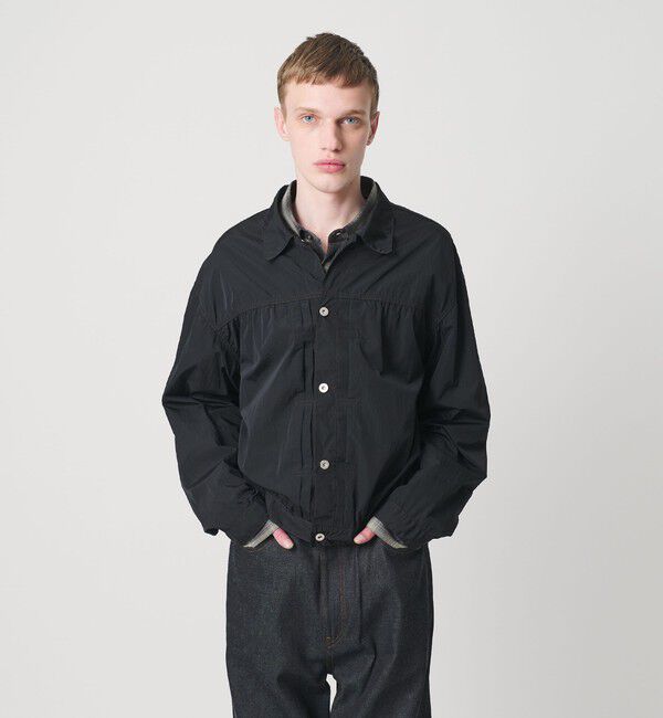 MONKEY TIME「ビンテージ タフタ トラッカー ジャケット」|その他|BLACK