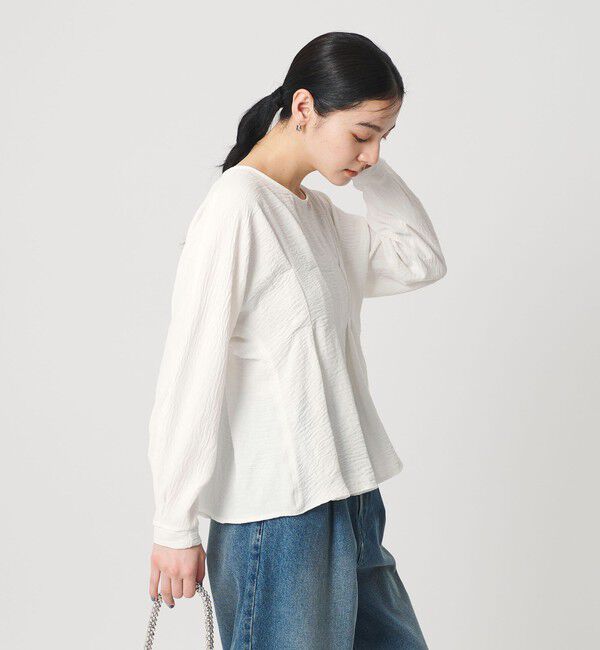 BEAUTY&YOUTH UNITED ARROWS「【WEB限定】ウエストタック ペプラムプルオーバー ウォッシャブル」|Tシャツ・カットソー|