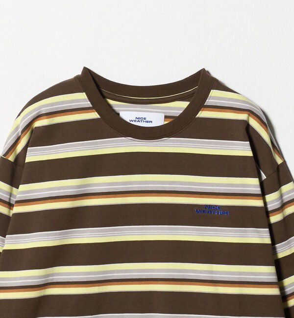 NICE WEATHER「＜NICE WEATHER＞ボーダー ロングスリーブ Tシャツ」|Tシャツ・カットソー|
