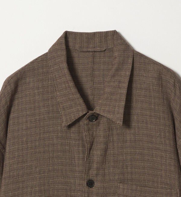 STEVEN ALAN「＜Steven Alan＞ コットンメッシュ チェック オープンカラー オーバー シャツ」|シャツ・ブラウス|