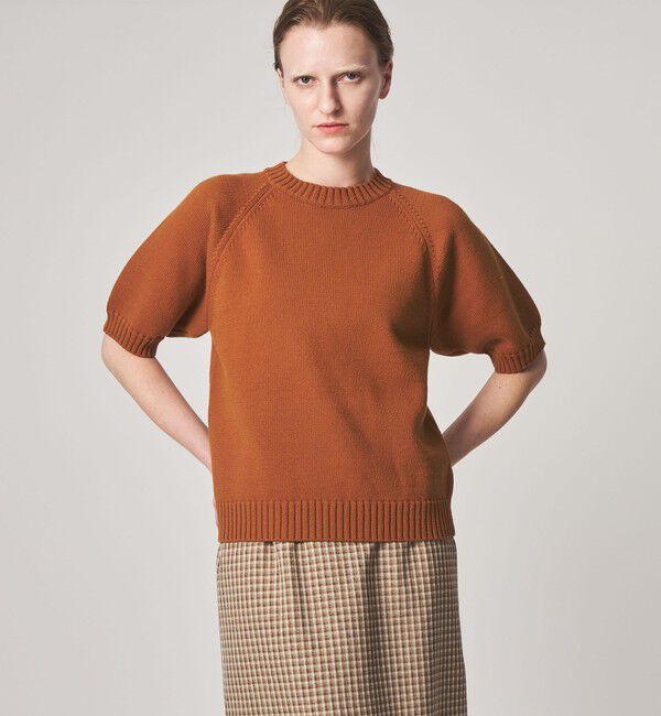 STEVEN ALAN「＜Steven Alan＞コットン ナイロン テープヤーン ハーフスリーブ ニット」|ニット・セーター|