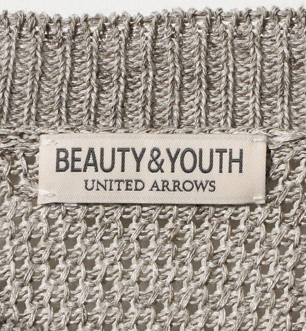 BEAUTY&YOUTH UNITED ARROWS「リネンブレンド メランジ クルーネック ニット ウォッシャブル」|ニット・セーター|