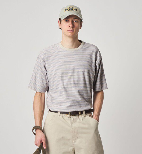 STEVEN ALAN「＜Steven Alan＞ オーガニックコットン マルチボーダー ショートスリーブ Tシャツ」|Tシャツ・カットソー|