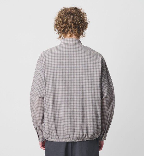 BEAUTY&YOUTH UNITED ARROWS「シャーリング チェック ジップシャツ」|シャツ・ブラウス|