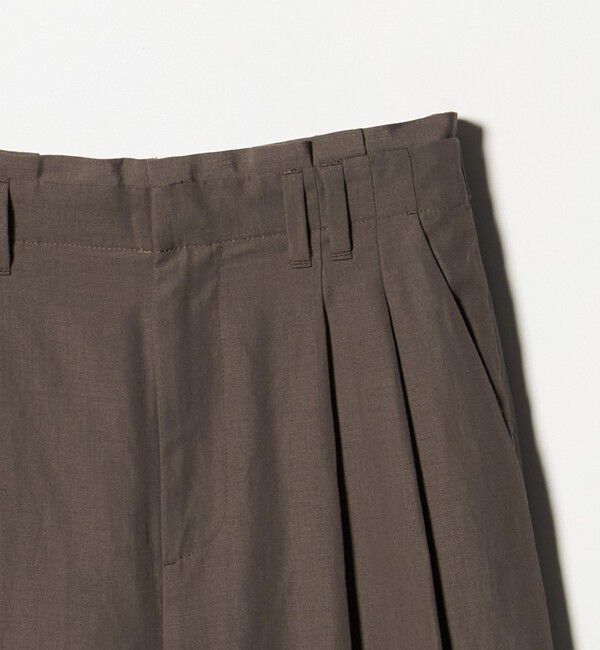 BEAUTY&YOUTH UNITED ARROWS「麻ブレンド バックゴム タック ワイドパンツ」|チノ|