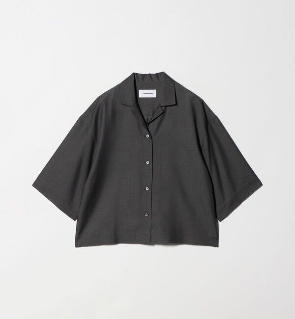BEAUTY&YOUTH UNITED ARROWS「レーヨンキュプラブレンド オープンカラーシャツ」|シャツ・ブラウス|DK.GRAY