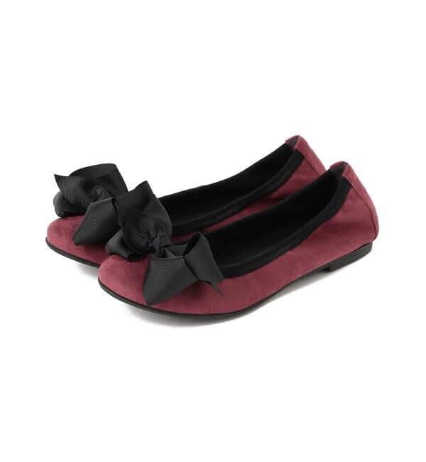 Ray BEAMS 「SEPTEMBER MOON / リボン バレエシューズ」|バレエシューズ|WINE