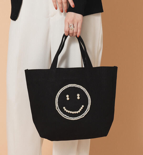 Ray BEAMS 「ECODECO / ブラック キャンバス トートバッグ」|トートバッグ|
