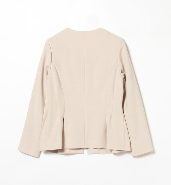 Demi-Luxe BEAMS 「トリアセ ペプラムジャケット＊」|ノーカラージャケット|