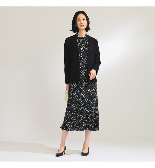 Demi-Luxe BEAMS 「トリアセ カラーレスジャケット＊」|ノーカラージャケット|