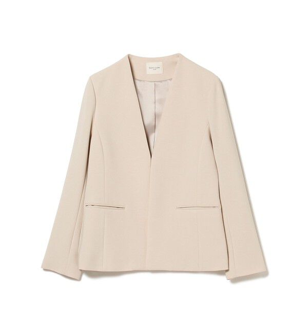 Demi-Luxe BEAMS 「トリアセ カラーレスジャケット＊」|ノーカラージャケット|