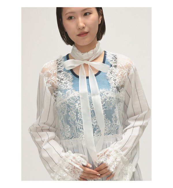 BEAMSBOY「maturely / デタッチ ボウタイ」|マフラー|WHITE