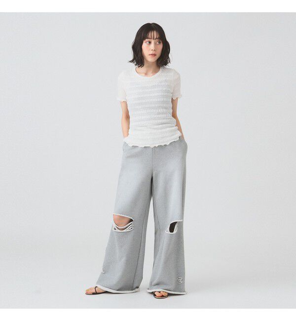 Ray BEAMS 「ダメージ スウェット パンツ」|その他|