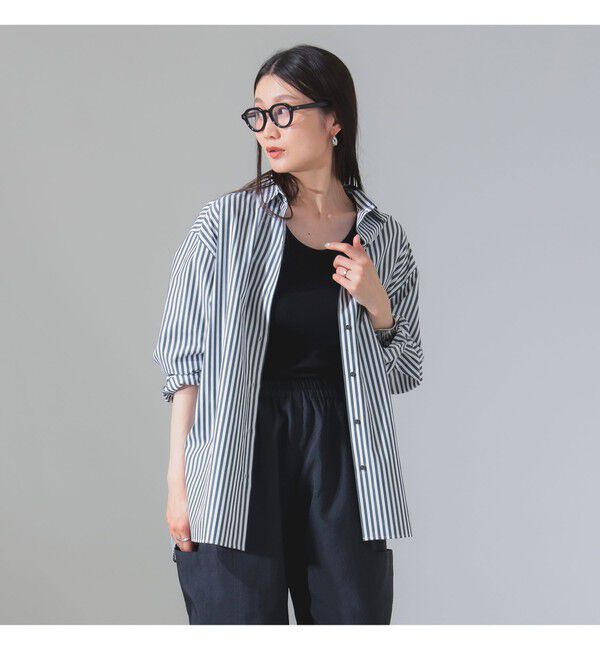 Demi-Luxe BEAMS 「2WAY オーバーシャツ」|シャツ・ブラウス|STRIPE
