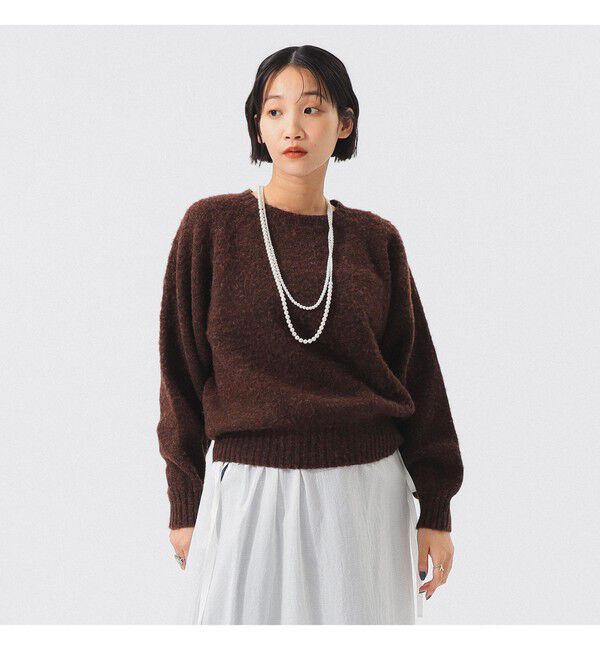 BEAMSBOY「【別注】Nor&rsquo;Easterly / シェットランド シャギー クルーネック 25FW」|ニット・セーター|MARRON