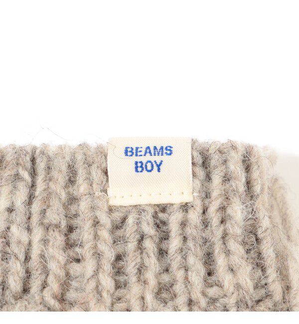 BEAMSBOY「手編み フラワー刺繍 ミトン」|手袋|