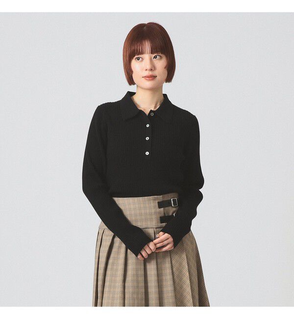 Ray BEAMS 「リブ ニット ポロシャツ」|ニット・セーター|