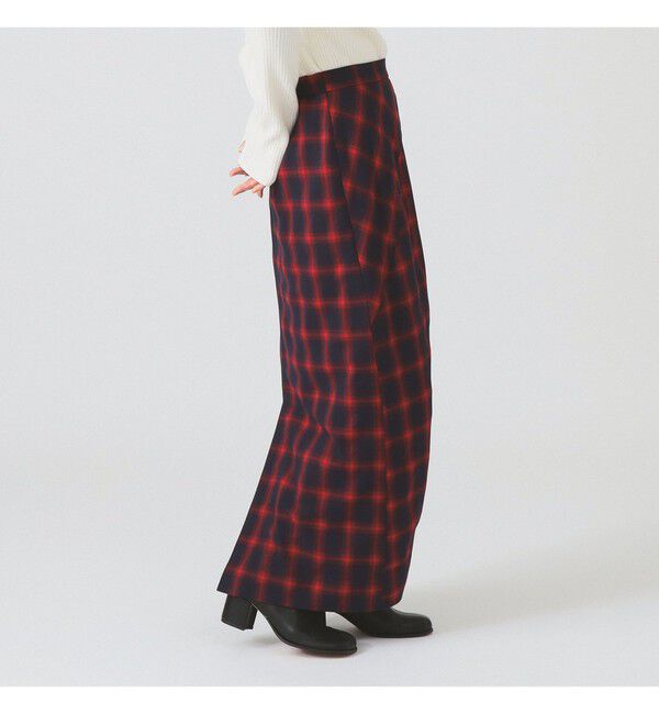 Ray BEAMS 「チェック シャーリング タイトスカート」|タイト|