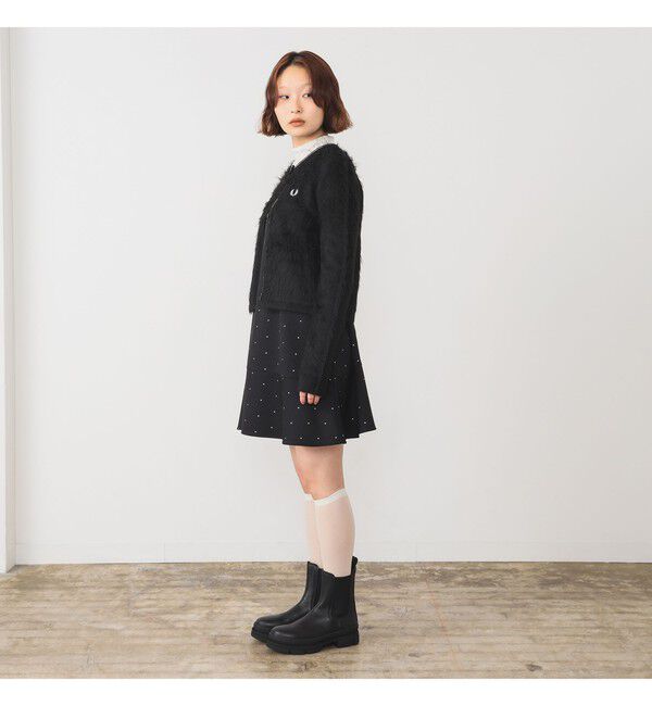 Ray BEAMS 「【別注】FRED PERRY / Fluffy Crewneck Knit Cardigan」|カーディガン|