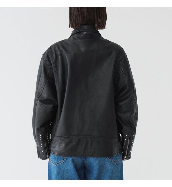 BEAMSBOY「maturely / ダブル ライダース ジャケット」|ブルゾン・スタジャン|